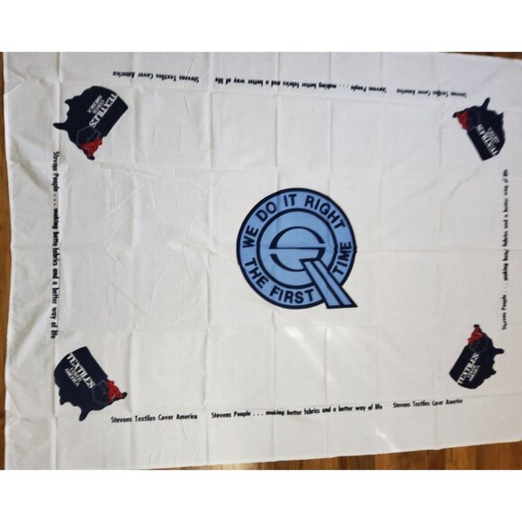 vintage 1980s nos j.p. stevens "we do it right the first time" full sheet - Picture 3 of 6